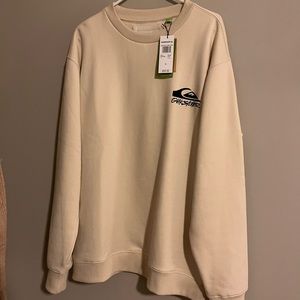 Quicksilver cream sweatshirt crew neck